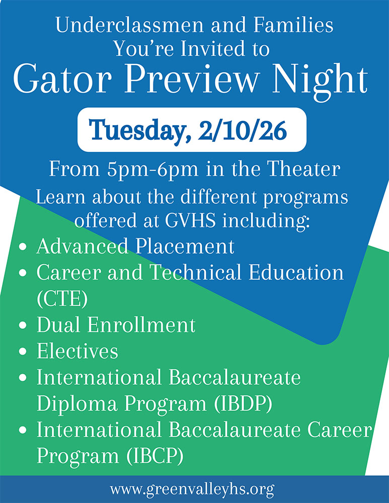 Gator Preview Night 2/10/26 at 5pm